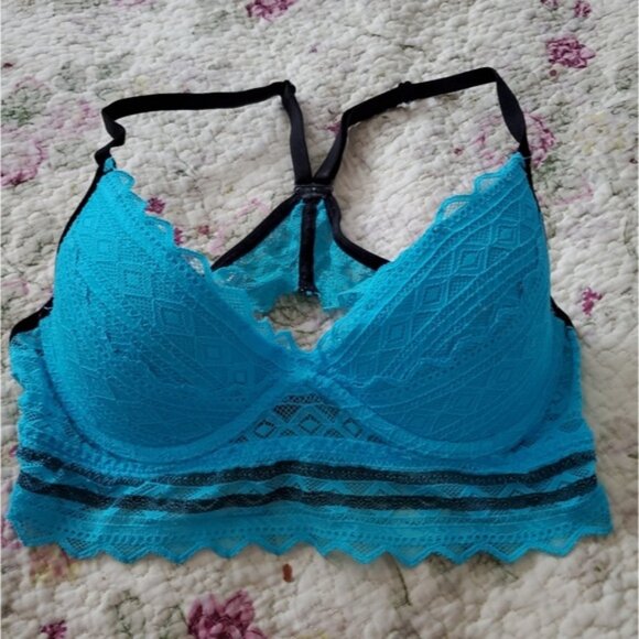 Victorias Secret Pink- Wired Lace Balconette Razerback keyhole Bra - Picture 6 of 16